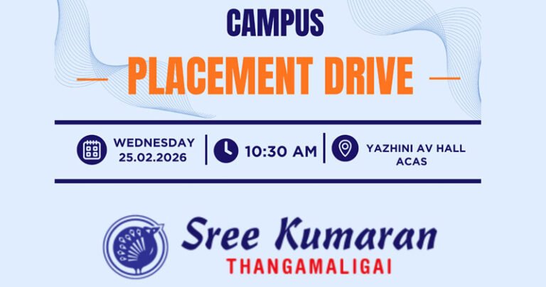 Campus Placement Drive – Sree Kumaran Thangamaligai